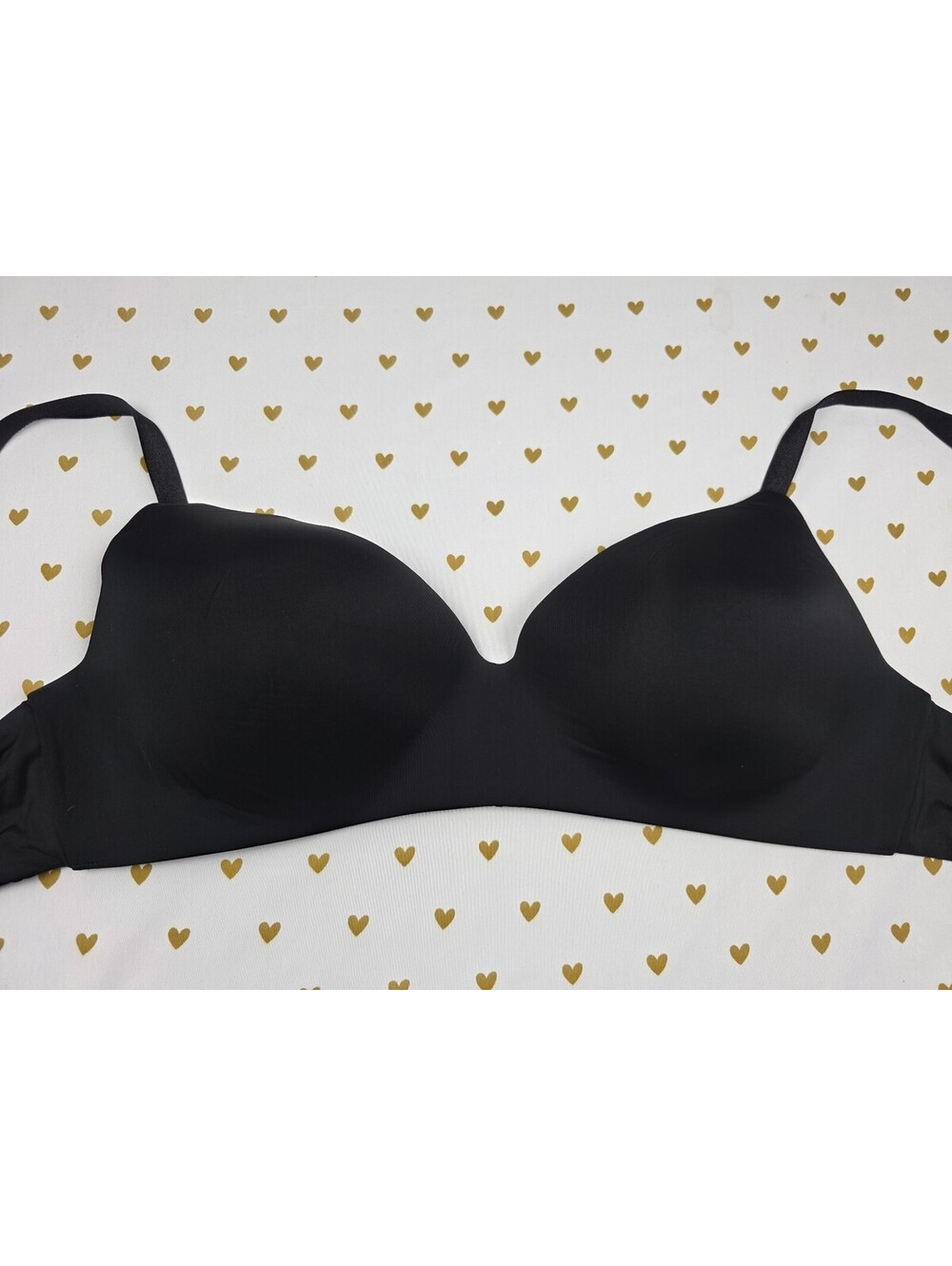 Victorias Secret Black T Shirt Lightly Lined Bra Wireless No Wire 38D